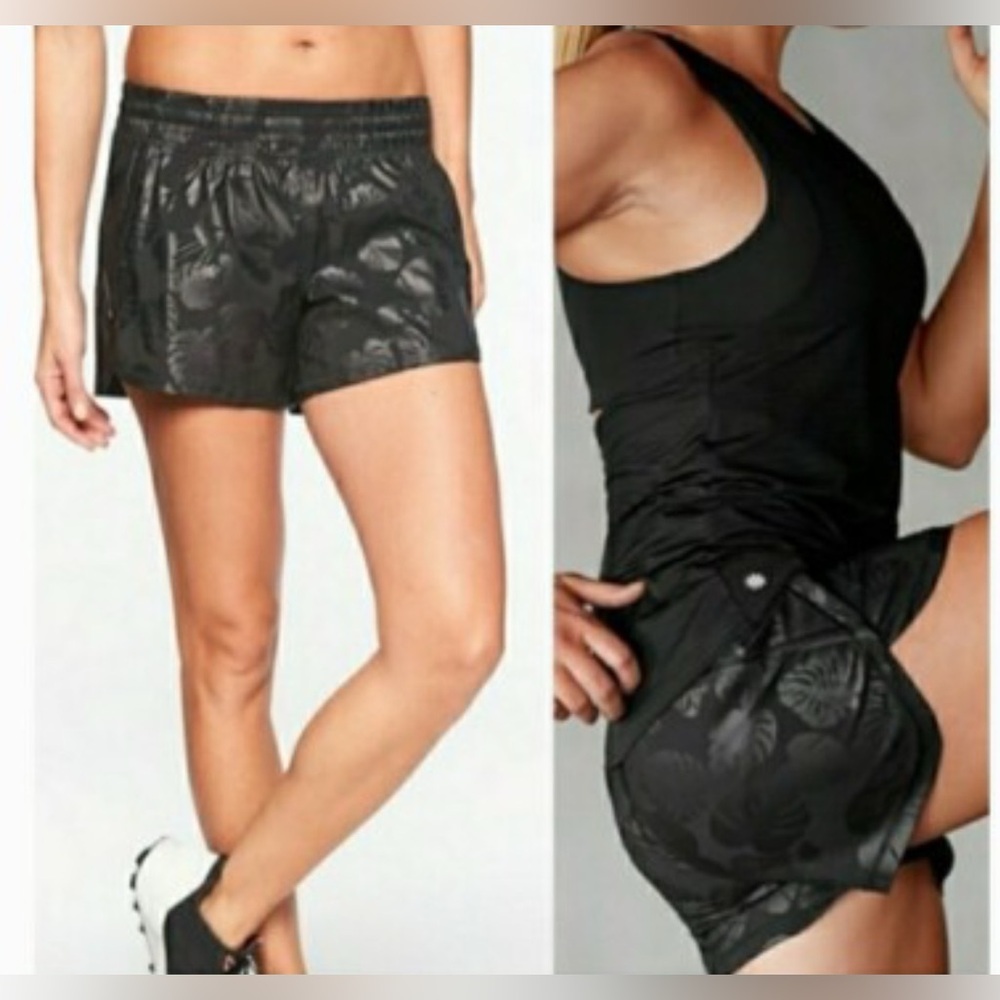 Athleta Black Athletic Shorts Lightweight Moisture-Wicking, Size M.